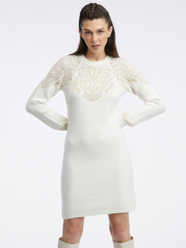 Orsay Rochie pulover crem pentru femei ORSAY