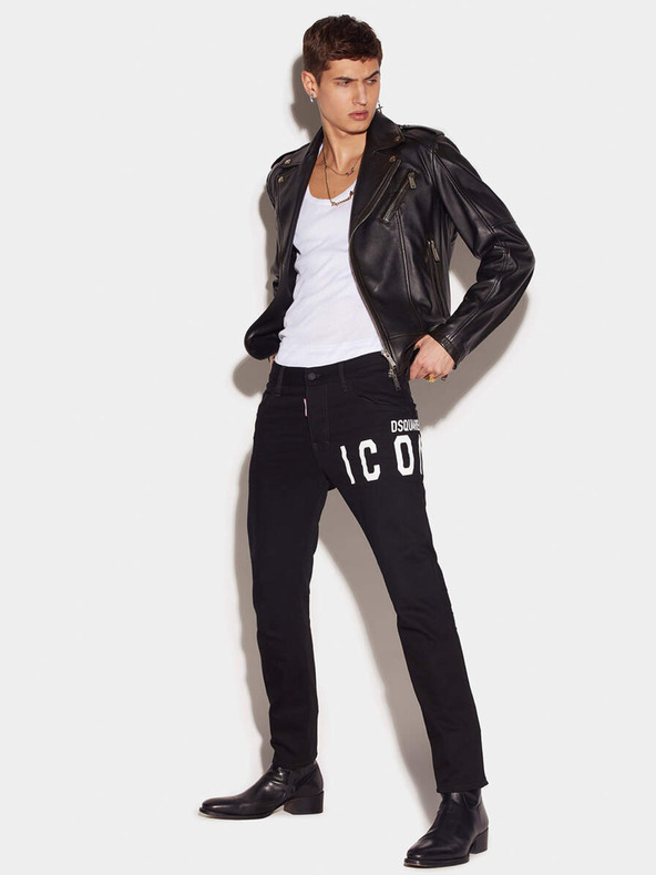 DSQUARED2 Pantaloni negri pentru bărbați DSQUARED2
