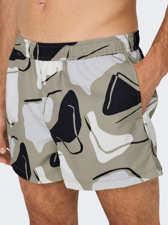 ONLY & SONS Todd Costum de baie Gri