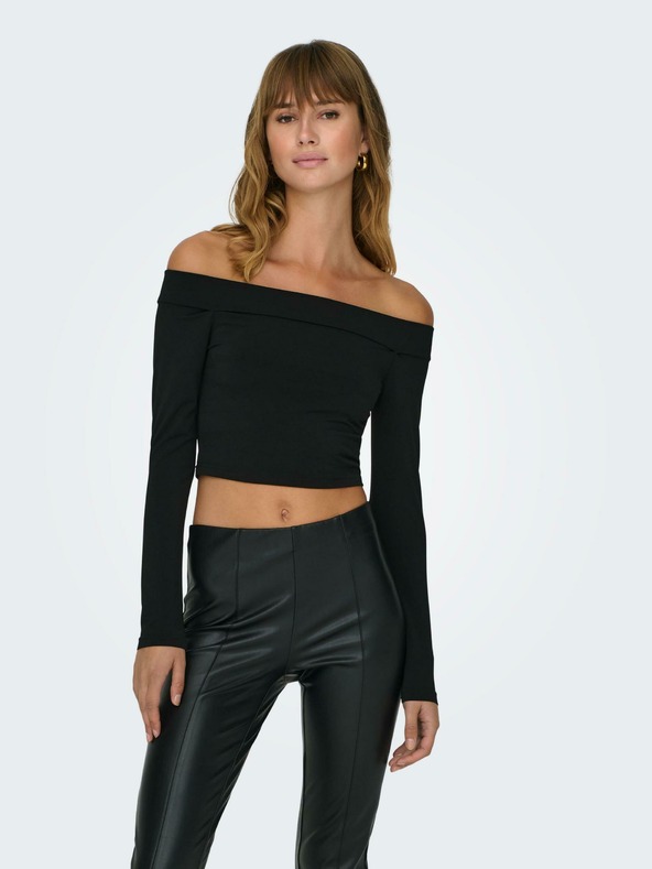 ONLY Top negru pentru femei ONLY Fano
