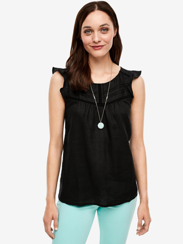 s.Oliver Top din in negru pentru femei s.Oliver