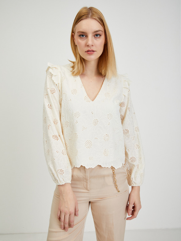 Orsay Bluză de damă bej cu model ORSAY