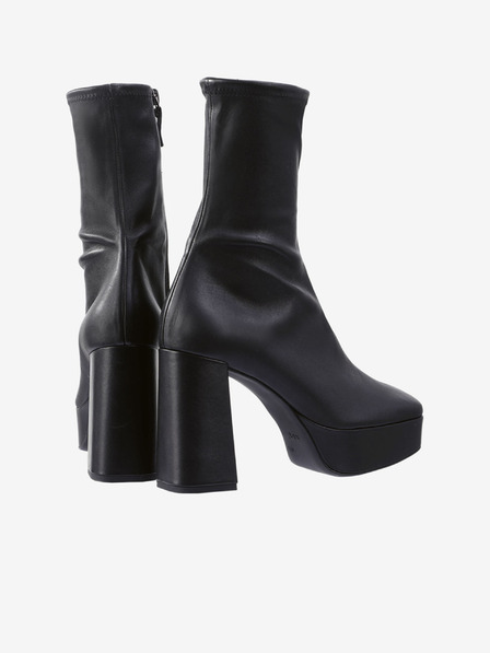 Högl Botine cu toc din piele, negre, pentru femei Högl Cora