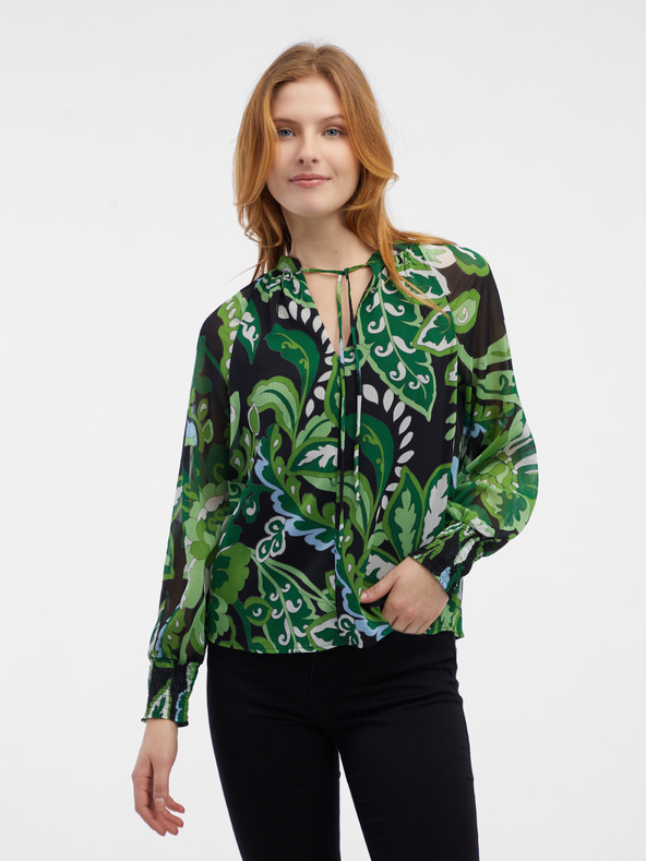 Orsay Bluză de damă verde cu model ORSAY