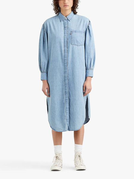 Levi's® Rochie midi cu cămașă din denim albastru deschis pentru femei Levi's® Osteria Duster