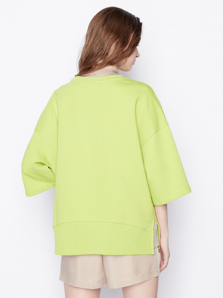 Armani Exchange Hanorac supradimensionat verde deschis pentru femei Armani Exchange