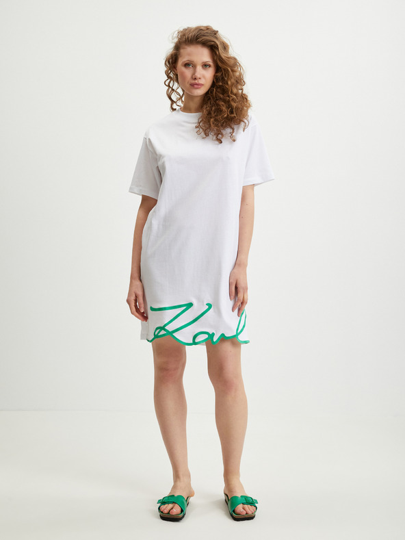 Karl Lagerfeld Rochie albă pentru femei KARL LAGERFELD