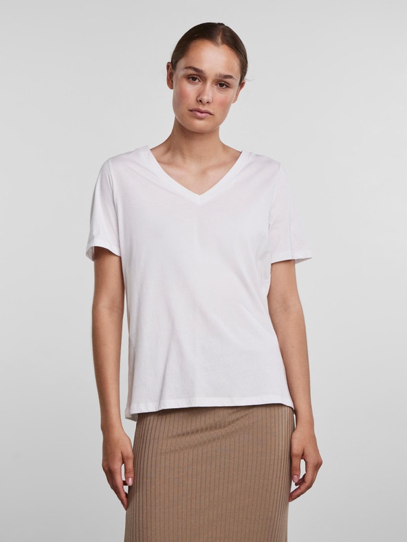 Pieces Tricou de bază alb pentru femei Pieces Ria