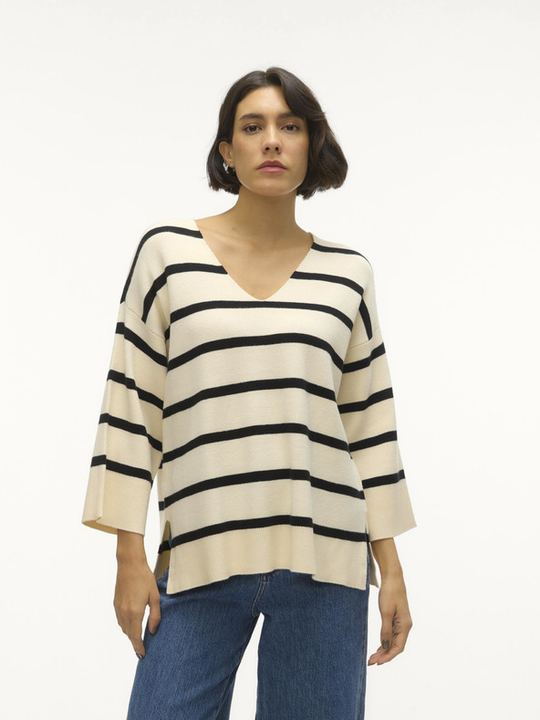 Vero Moda Saba Pulover Alb