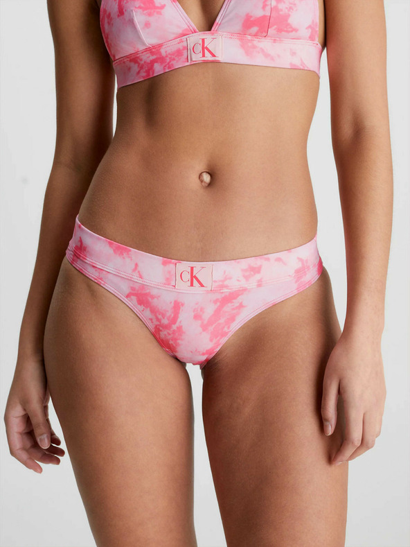 Calvin Klein Underwear Authentic Bikini Print Partea inferioară a costumului de baie Roz
