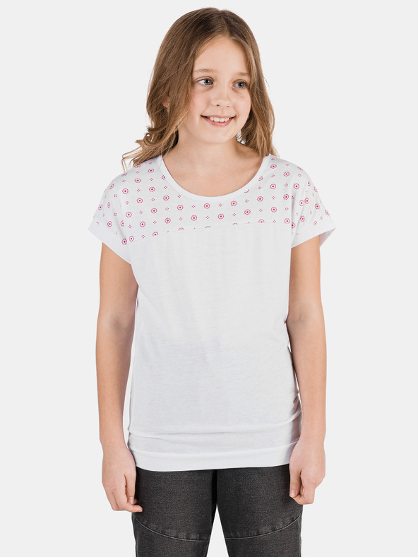 Sam 73 Tricou alb cu model pentru fete SAM 73