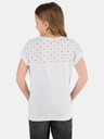 Sam 73 Tricou alb cu model pentru fete SAM 73