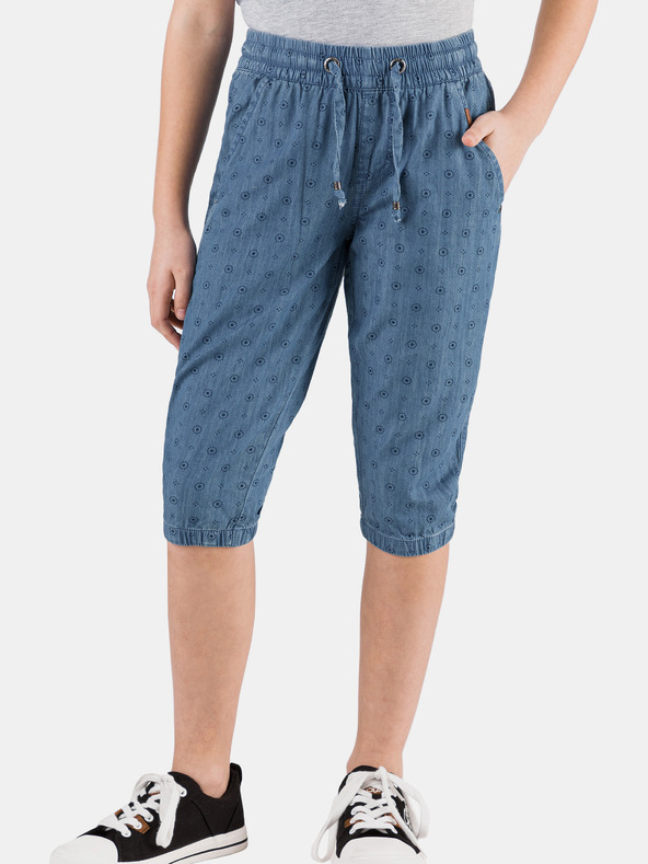 Sam 73 Pantaloni 3/4 pentru fete cu imprimeu albastru SAM 73