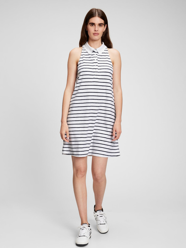 GAP Rochie frotir cu dungi și guler GAP