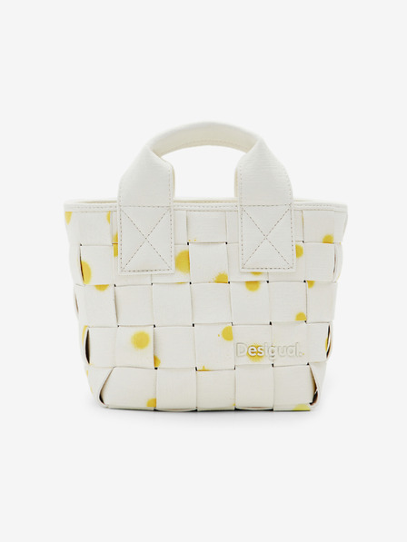 Desigual Alb Desigual pentru femei New Splatter Valdivia Micro Patterned Handbag
