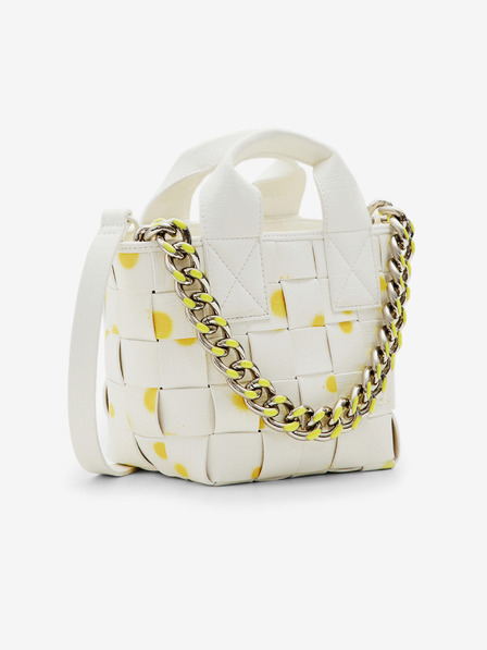 Desigual Alb Desigual pentru femei New Splatter Valdivia Micro Patterned Handbag