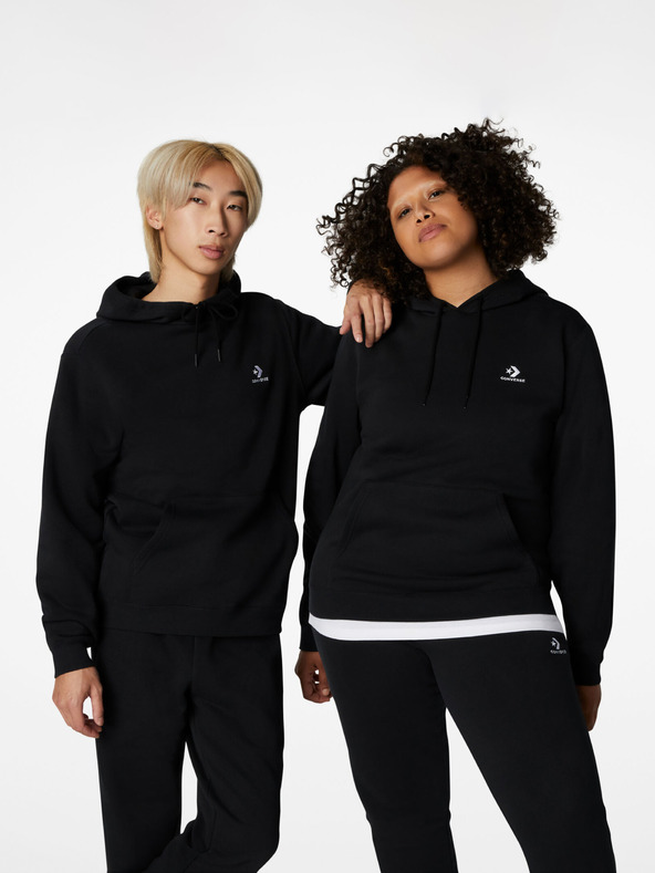 Converse Hanorac unisex negru cu glugă Converse