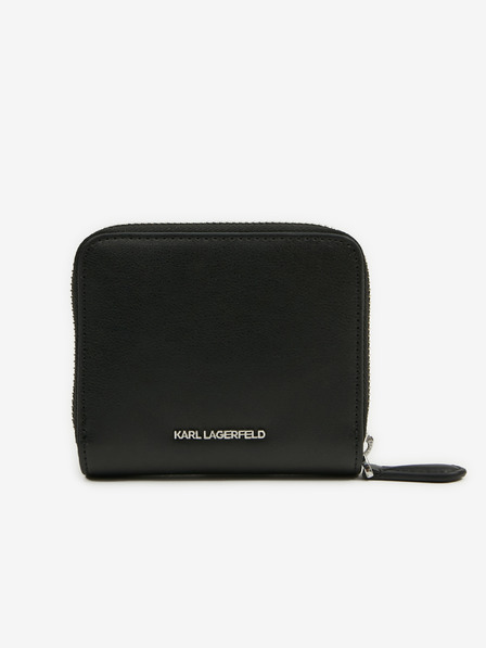 Karl Lagerfeld Portofel din piele negru pentru femei KARL LAGERFELD Ikonik