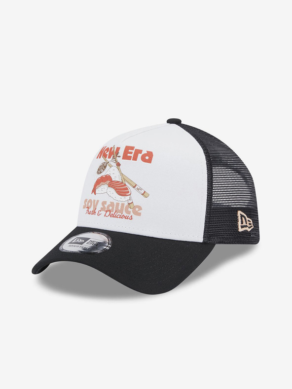 New Era Food Sushi Black A-Frame Trucker Șapcă de baseball Alb