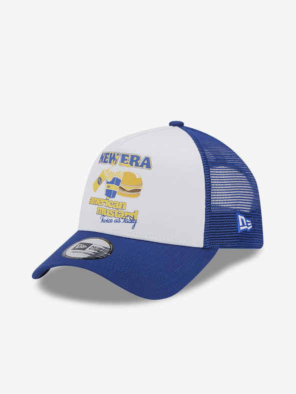 New Era Food Burger Blue A-Frame Trucker Șapcă de baseball Alb