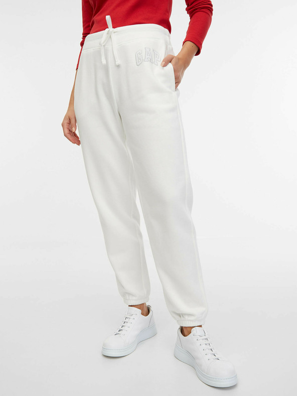 GAP Pantaloni de trening Alb