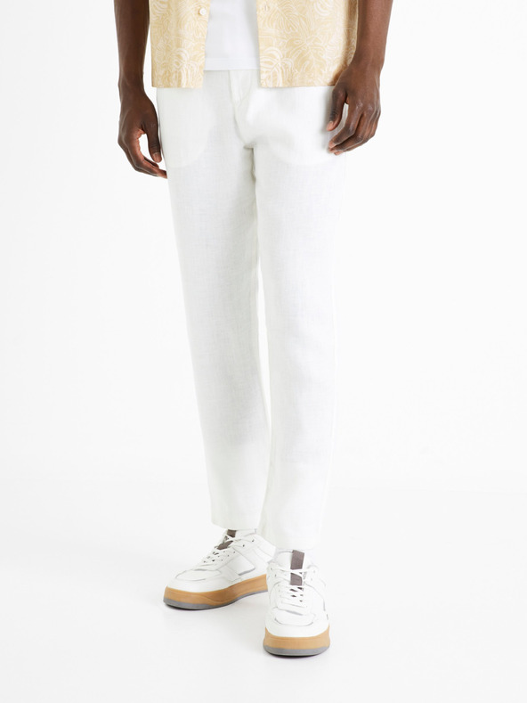 Celio Dolinus Pantaloni Alb
