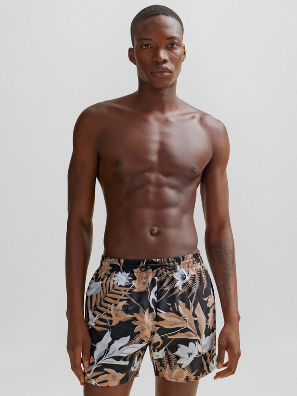 BOSS Costum de baie Negru