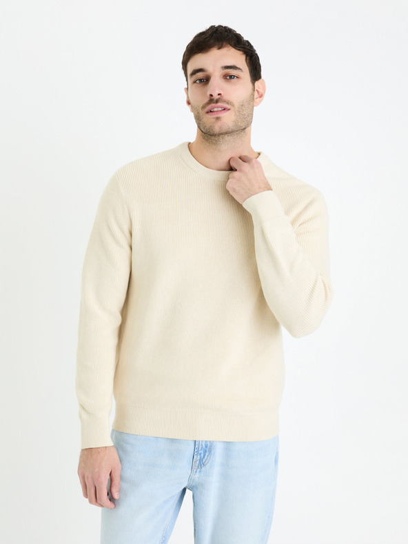 Celio Gexter Pulover Alb