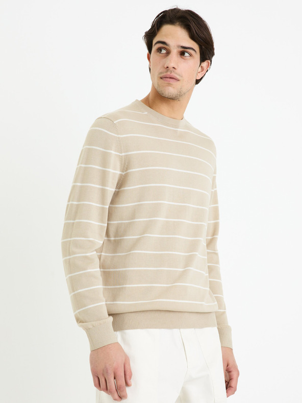 Celio Decoton Pulover Bej