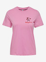 ONLY Tricou roz pentru femei ONLY Kita