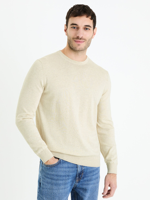Celio Decoton Pulover Alb