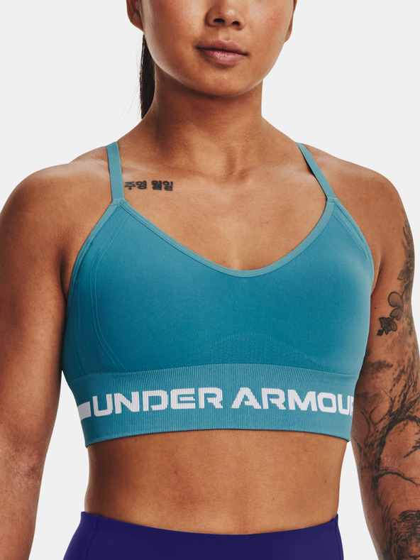 Under Armour UA Seamless Low Long Sport Sutien Albastru