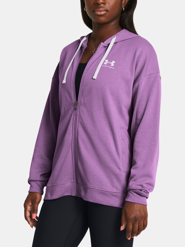 Under Armour UA Rival Terry OS FZ Hooded Hanorac Violet