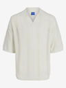 Jack & Jones Tricou polo crem pentru bărbați Jack & Jones Wavy