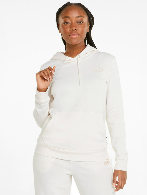 Puma ESS+ Embroidery Hoodie TR Hanorac Alb