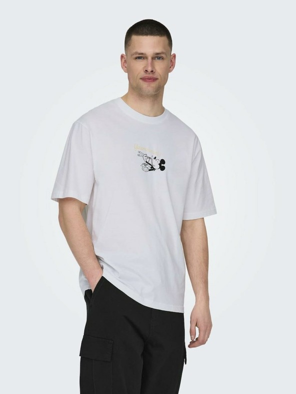ONLY & SONS Disney Tricou Alb