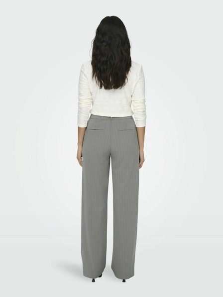 ONLY Pantaloni cu dungi gri pentru femei ONLY Brie