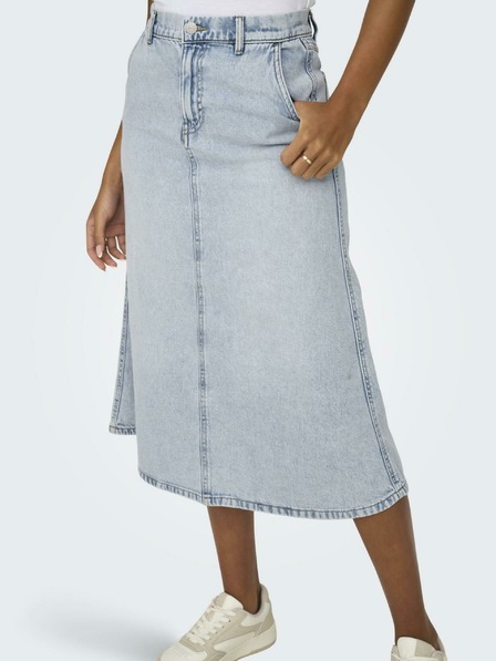 ONLY Fustă midi din denim albastru deschis pentru femei ONLY Mindy