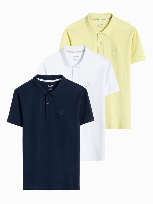 Ombre Clothing Polo bărbătesc din tricot pique Ombre Clothing