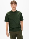 ONLY & SONS Tricou basic verde închis pentru bărbați ONLY & SONS Fred