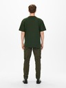 ONLY & SONS Tricou basic verde închis pentru bărbați ONLY & SONS Fred