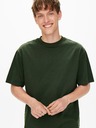 ONLY & SONS Tricou basic verde închis pentru bărbați ONLY & SONS Fred