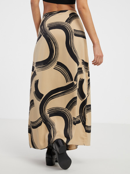 AWARE by VERO MODA Fustă maxi pentru femei cu motive bej AWARE by VERO MODA Gusa