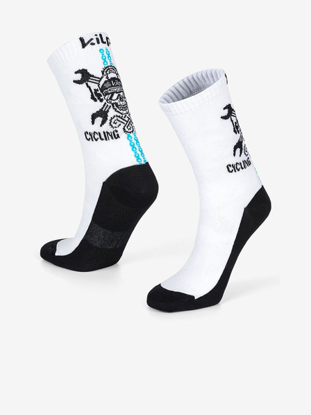 Kilpi Șosete sport unisex albe și negre Kilpi Spurt