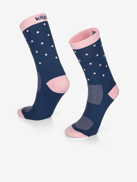 Kilpi Șosete unisex roz și albastru cu buline Kilpi DOTS