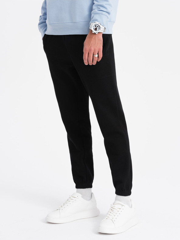 Ombre Clothing Carrot Pantaloni de trening Negru