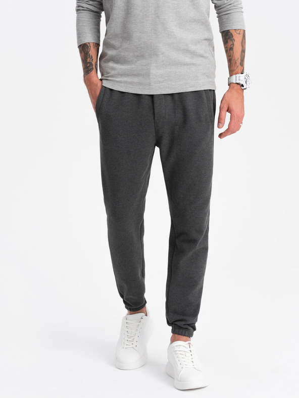 Ombre Clothing Carrot Pantaloni de trening Gri