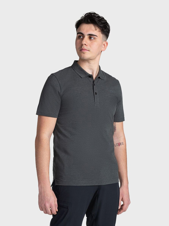 Kilpi Tricou polo negru pentru bărbați Kilpi VILAR