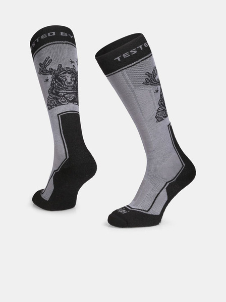 Kilpi Șosete de schi unisex negre Kilpi LTD DESTIN-U