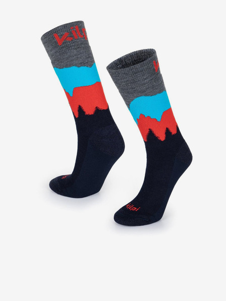 Kilpi Șosete unisex albastru închis din lână merino Kilpi NORS-U